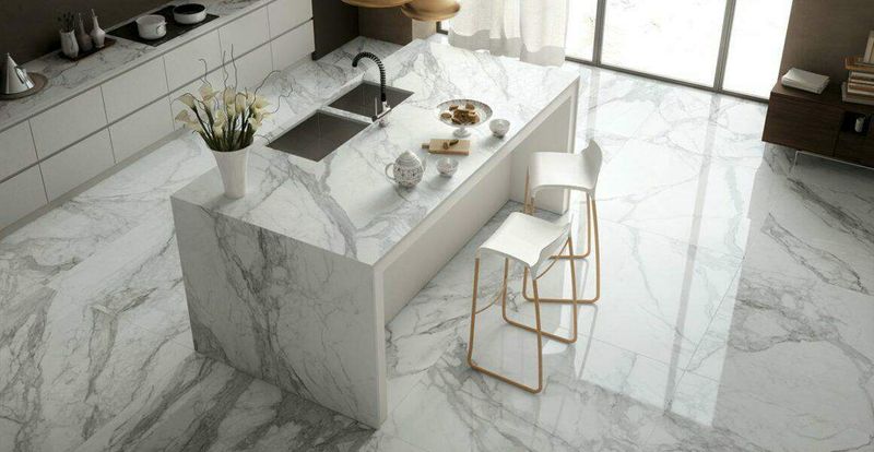 Large-Format Marble-Look Porcelain