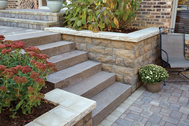 Concrete Block Terraced Steps