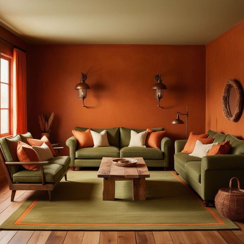 Burnt Orange And Olive