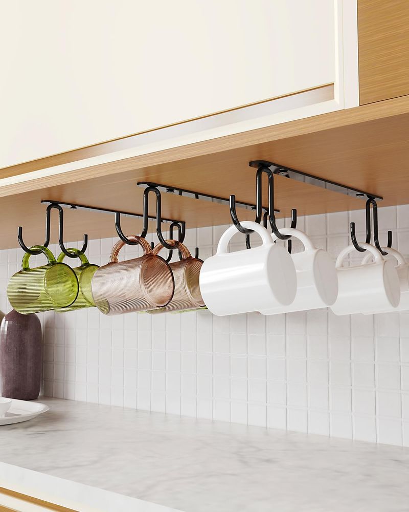 Hang Mugs Under Shelves