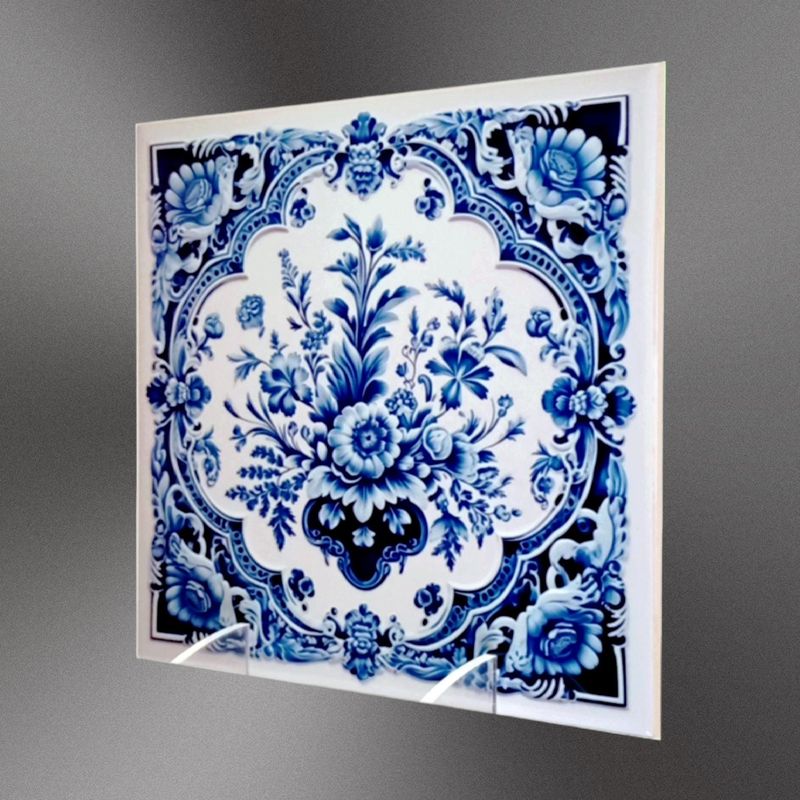 Blue and White Delft-Inspired Tiles
