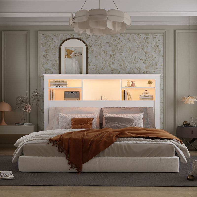 Headboard With Built-In Shelving