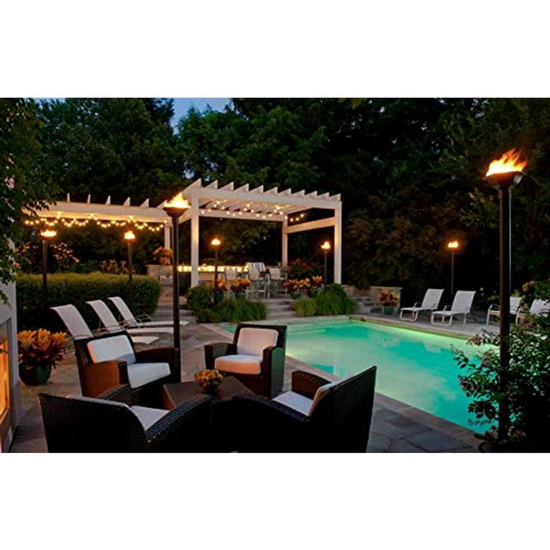 Tiki Torch Style Electric Fixtures