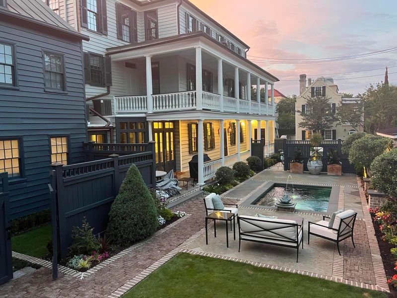 Backyard Patio & Fountain
