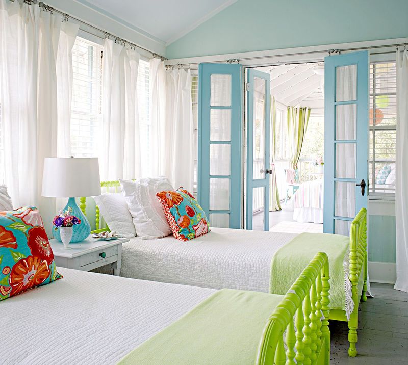 Lime Green With Blue Walls