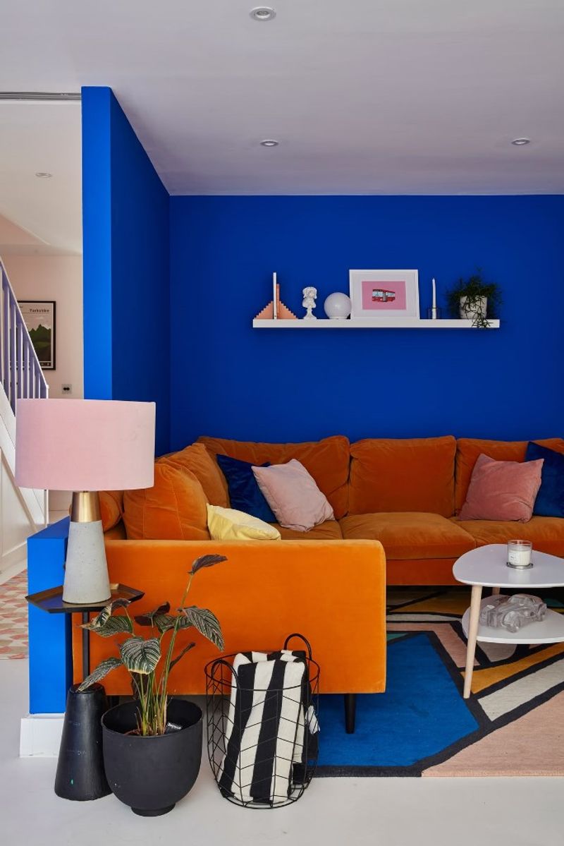 Bright Orange And Electric Blue