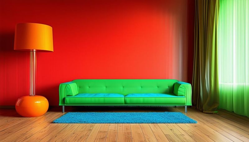 Dark Green + Bright Orange