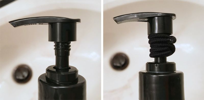Rubber Bands On Soap Dispensers