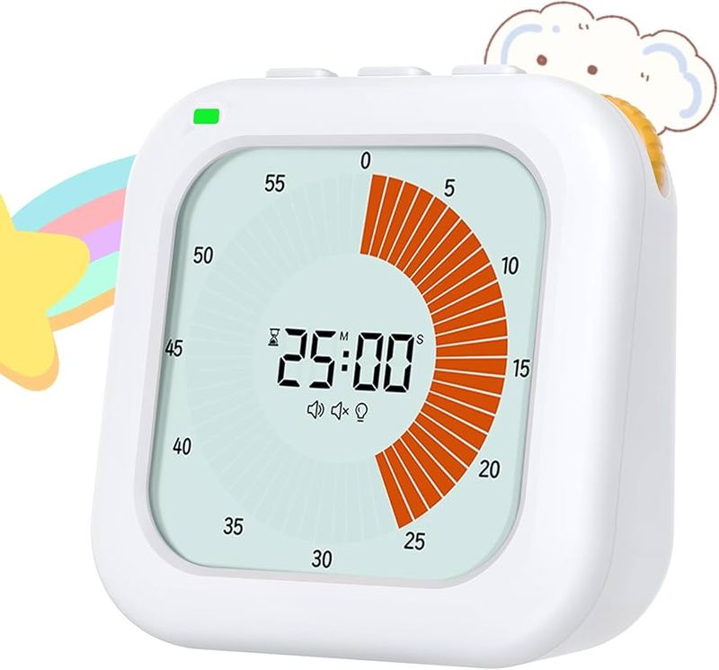 Include a timer or clock for time management