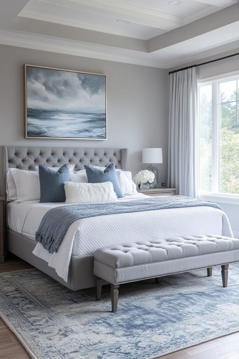 Misty Gray and Pale Blue