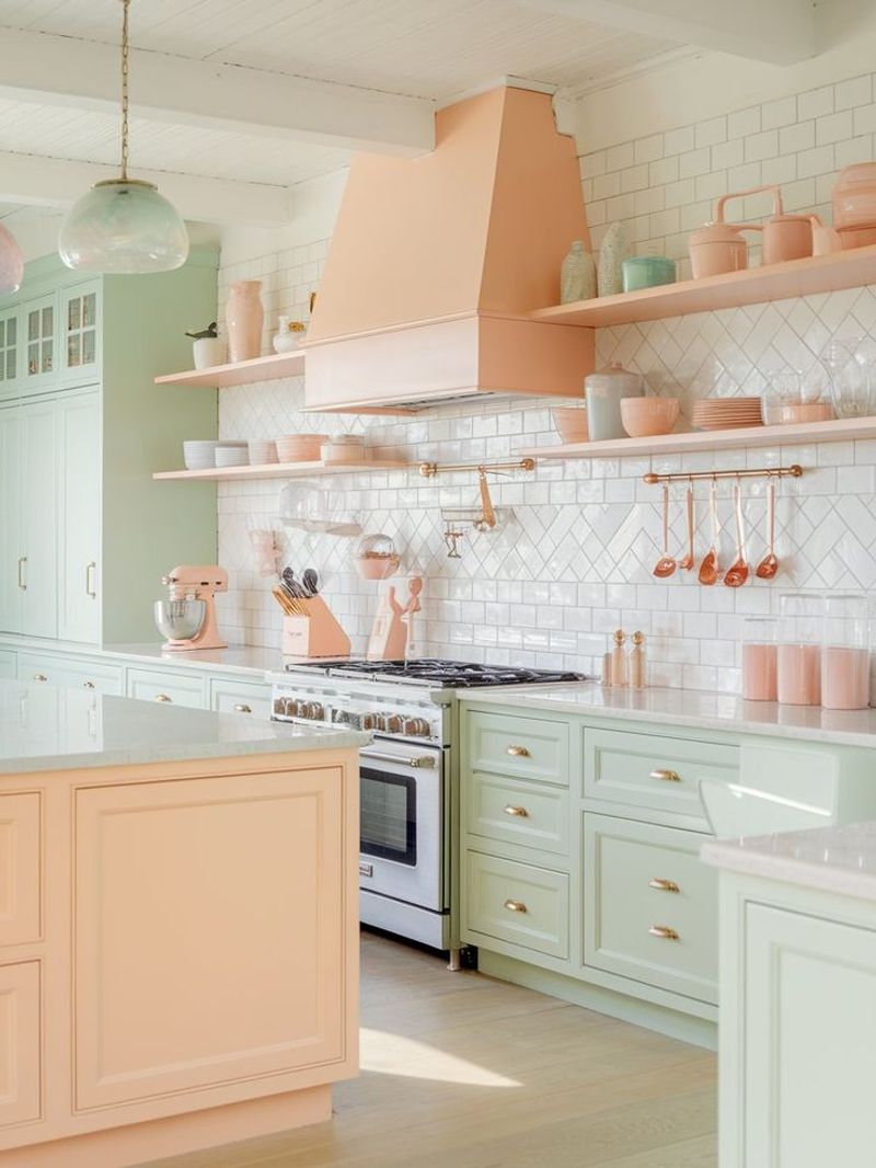 Pastel Beach Bungalow Kitchen