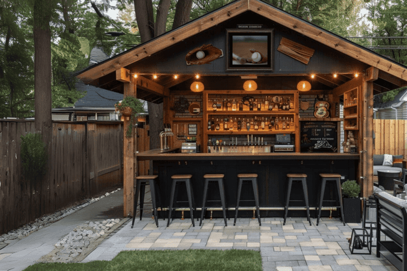 Converted Shed Bar Hideaway