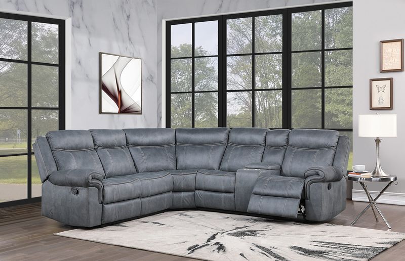 Overstuffed recliner sectionals