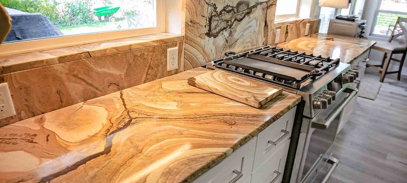 Add Color Through Natural Materials Like Colorful Stone Countertops