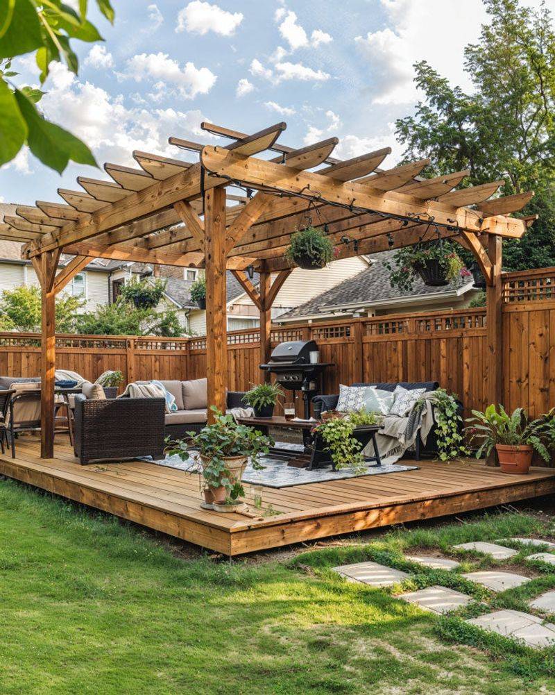 Add A Pergola With Clean Horizontal Lines