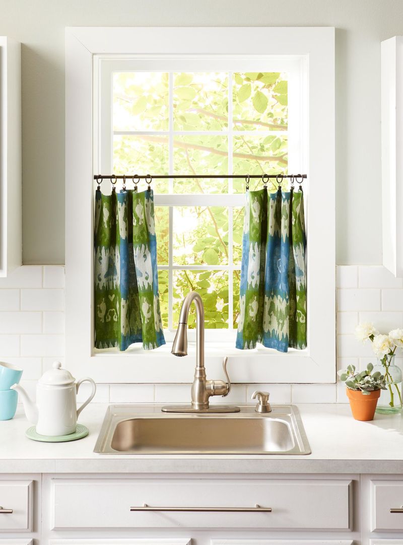 Hang Cafe Curtains On Lower Half