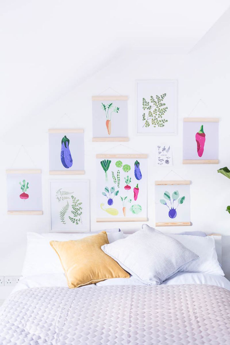 Create A Gallery Wall Following The Slope
