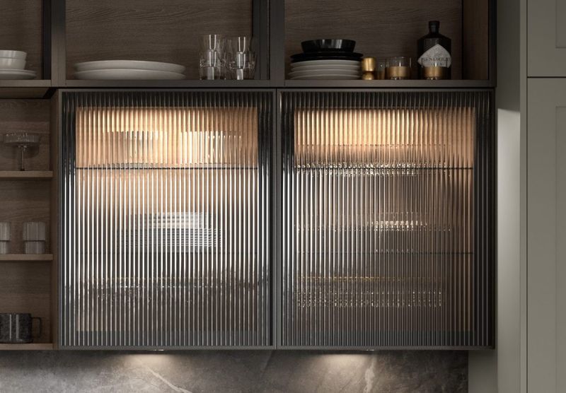Fluted Glass Cabinet Fronts