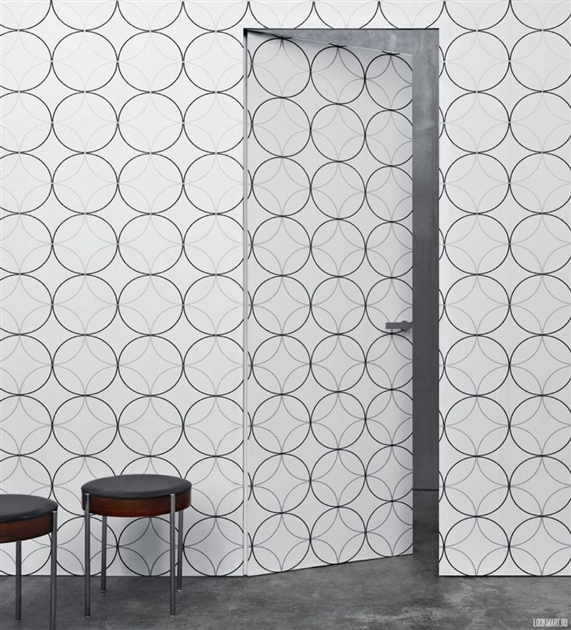 Making closet doors vanish into wallpaper patterns