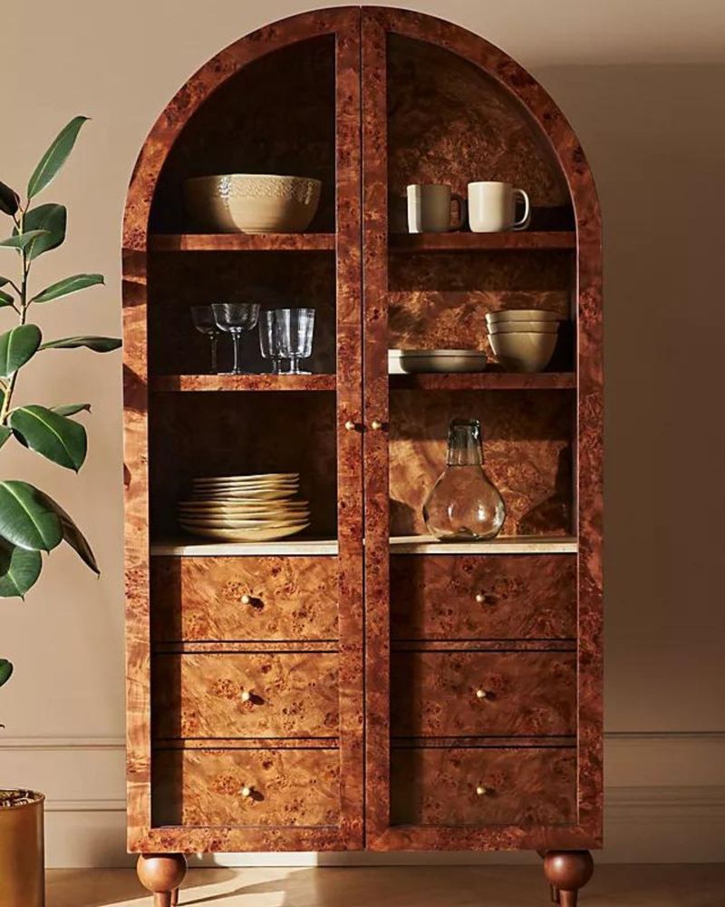 Burnt Orange Entryway Storage