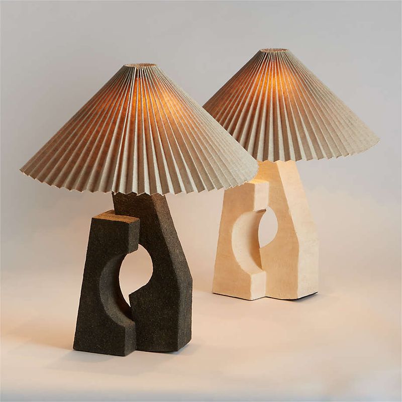 Table lamps with sculptural bases