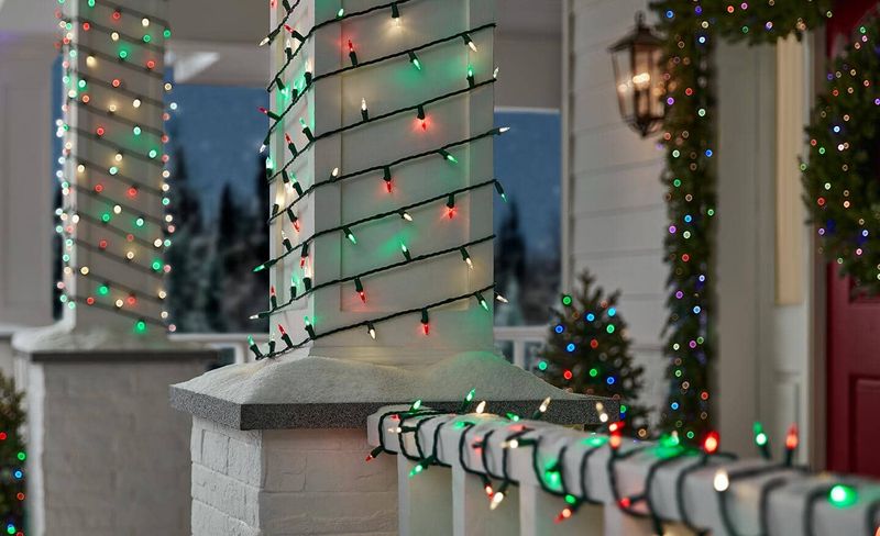Multicolored String Lights In Random Patterns