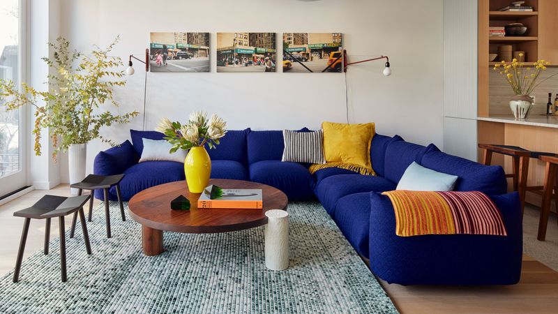 Mustard Yellow And Blue