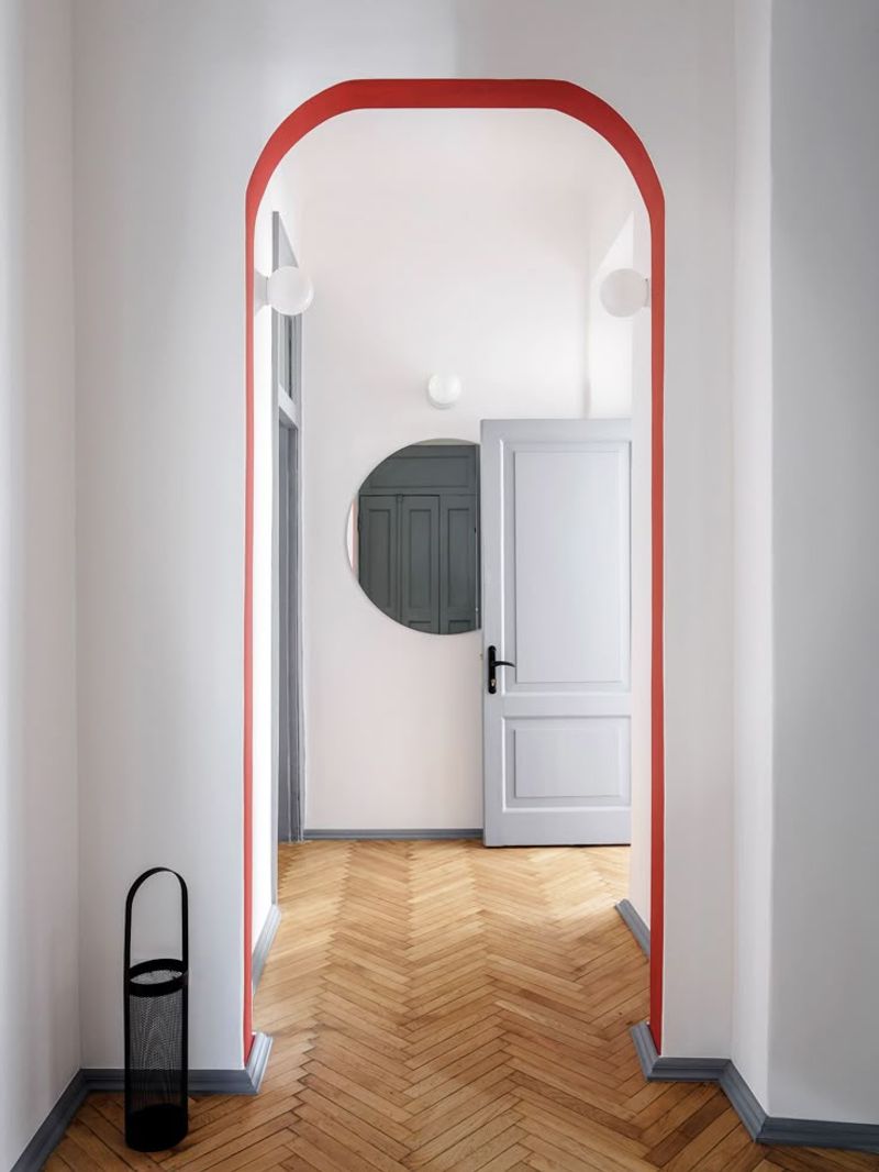 Painted Archways Framing the Door