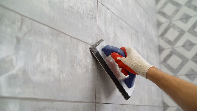 Cracked tile grout