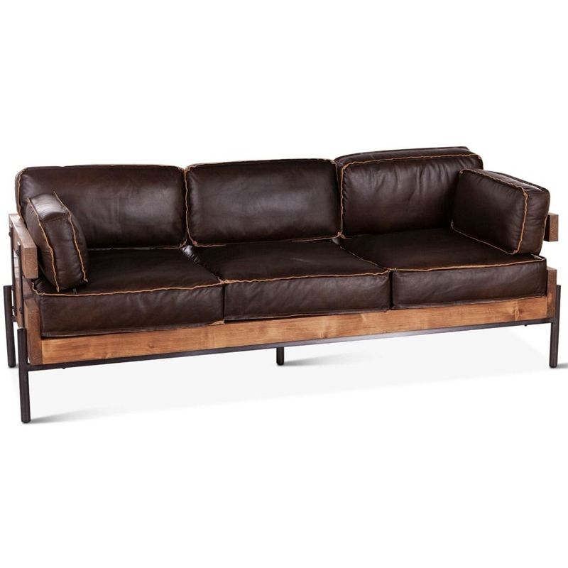 Industrial Leather Sofa