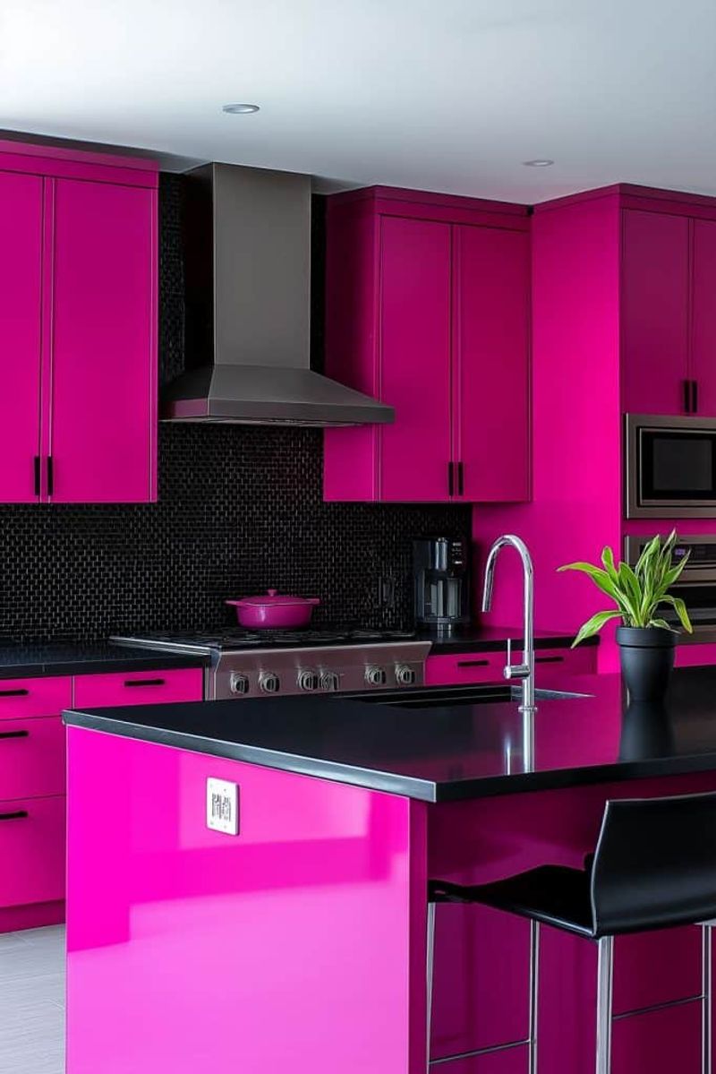 Magenta Kitchen Cabinets That Pop
