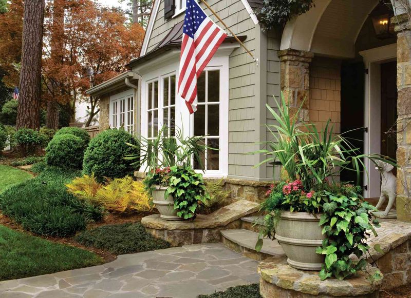Oversized planters that block the flow