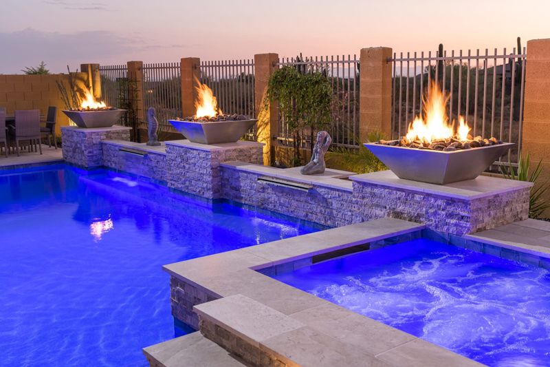 Fire Bowls Beside the Water