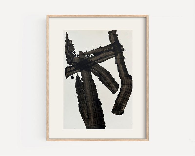 Mid-Century Black-and-White Abstract Art