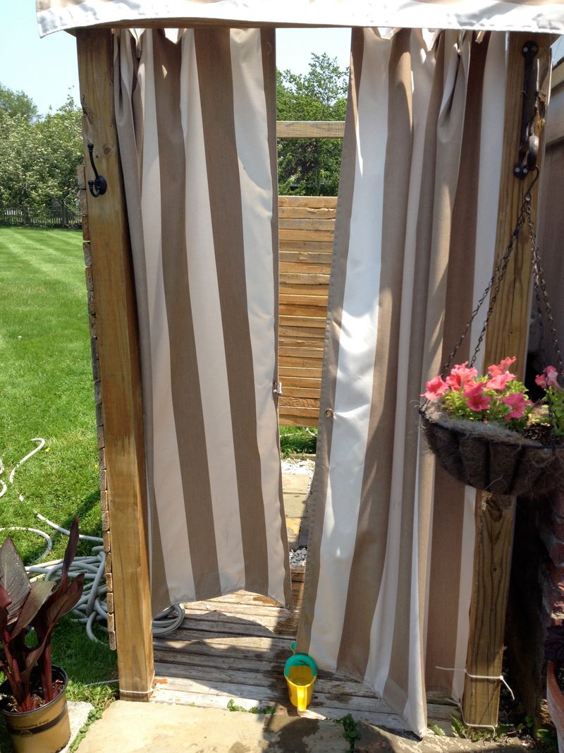 Outdoor Shower Curtain Upgrade Path