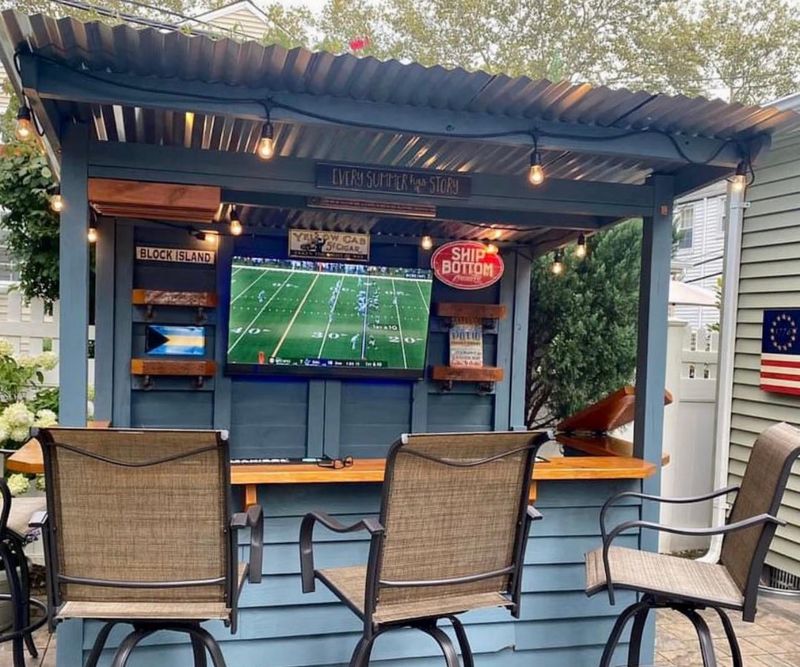 Repurpose a TV Cabinet into an Outdoor Bar