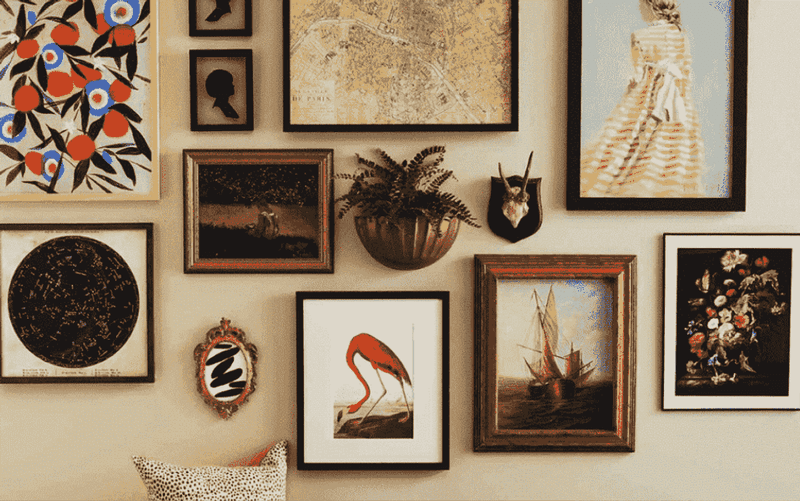 Gallery Walls with Gilded Frames