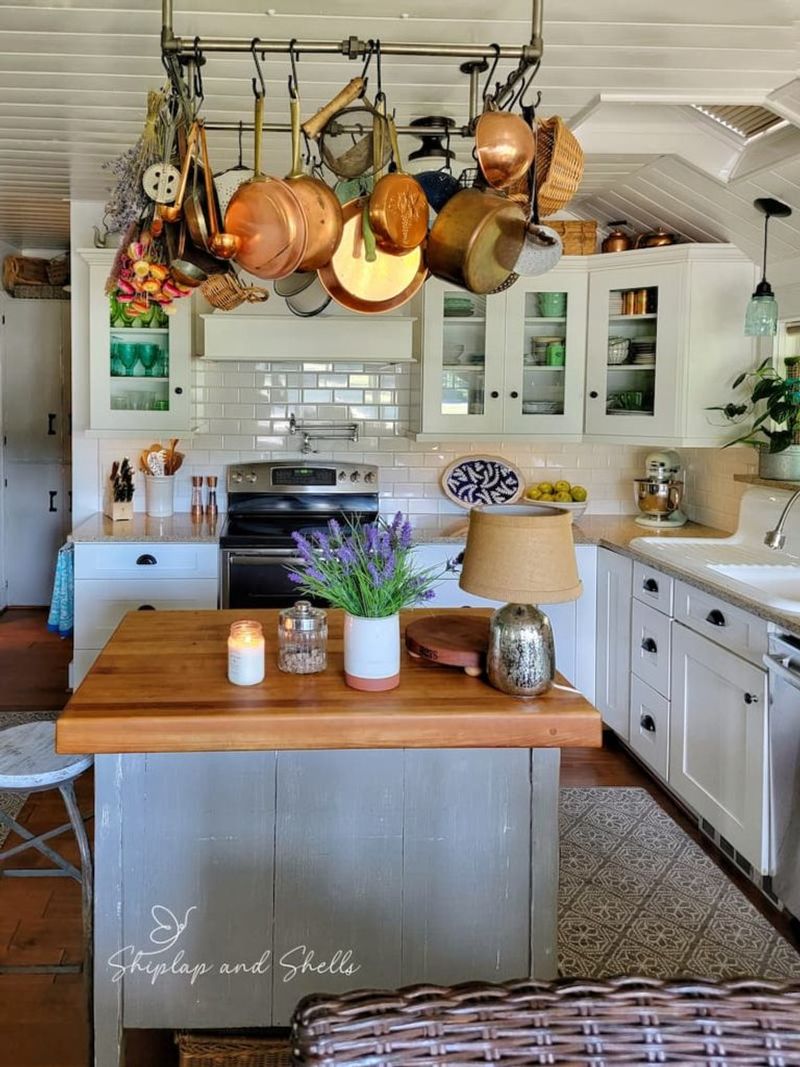 Pot Rack with Cast Iron Collection