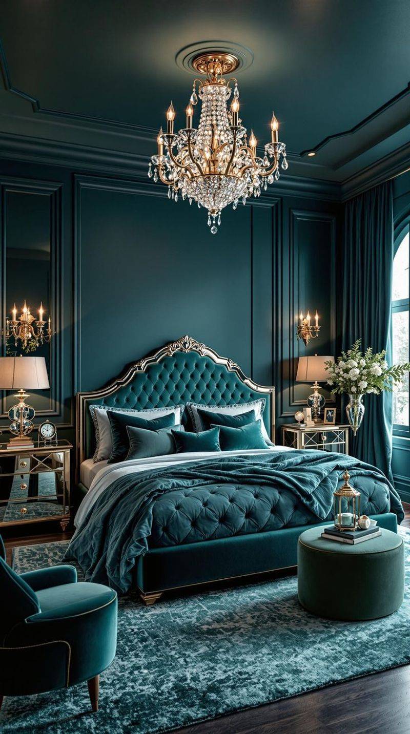 Glamorous Teal Boudoir