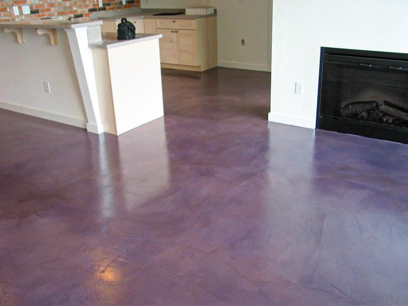 Purple Stained Concrete