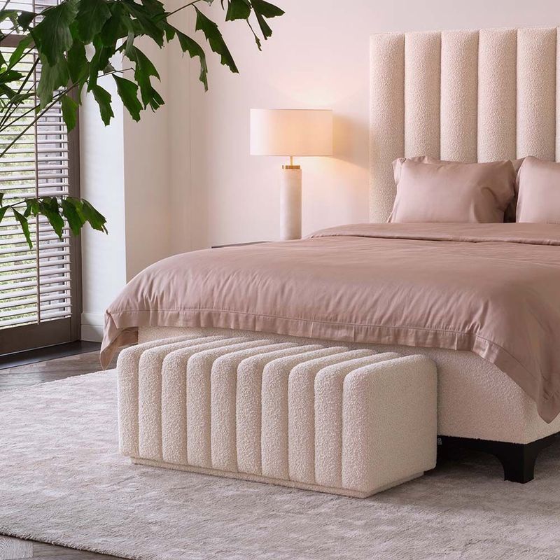 Silk And Boucle For Glamorous Bedrooms