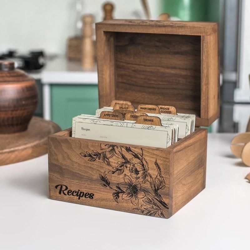 Wooden Recipe Box Collections