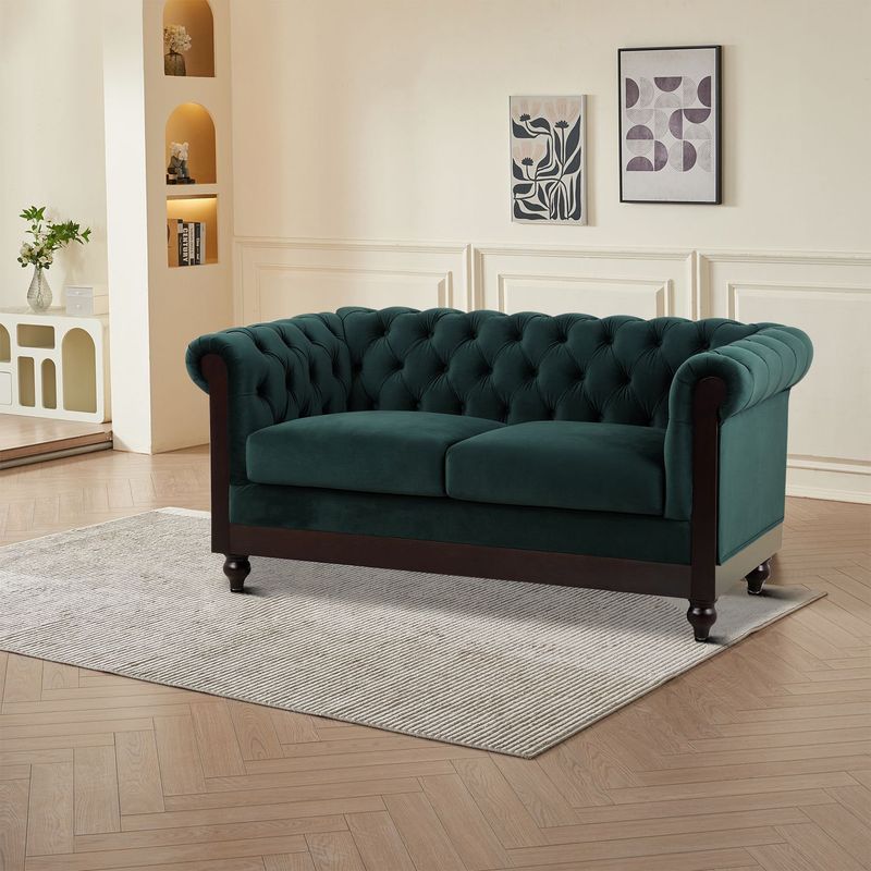 Velvet chesterfields