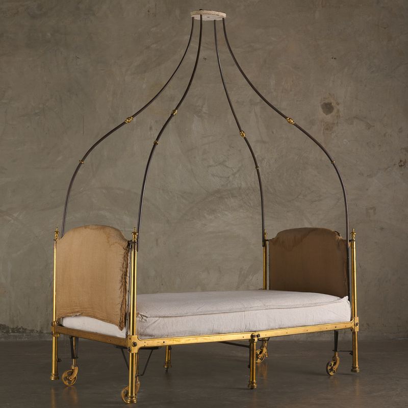 Brass Vintage Campaign Bed