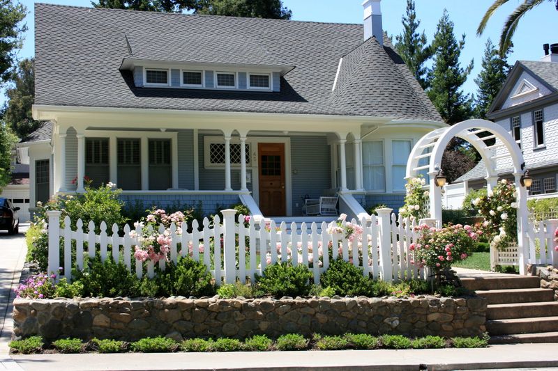Classic White Picket Gate