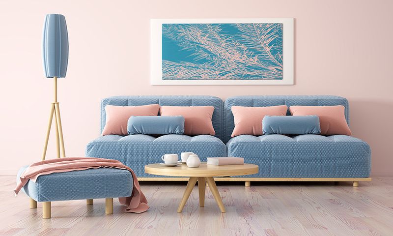 Peach And Blue Pairing