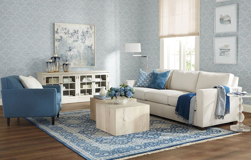 Floating Furniture In Light Blue