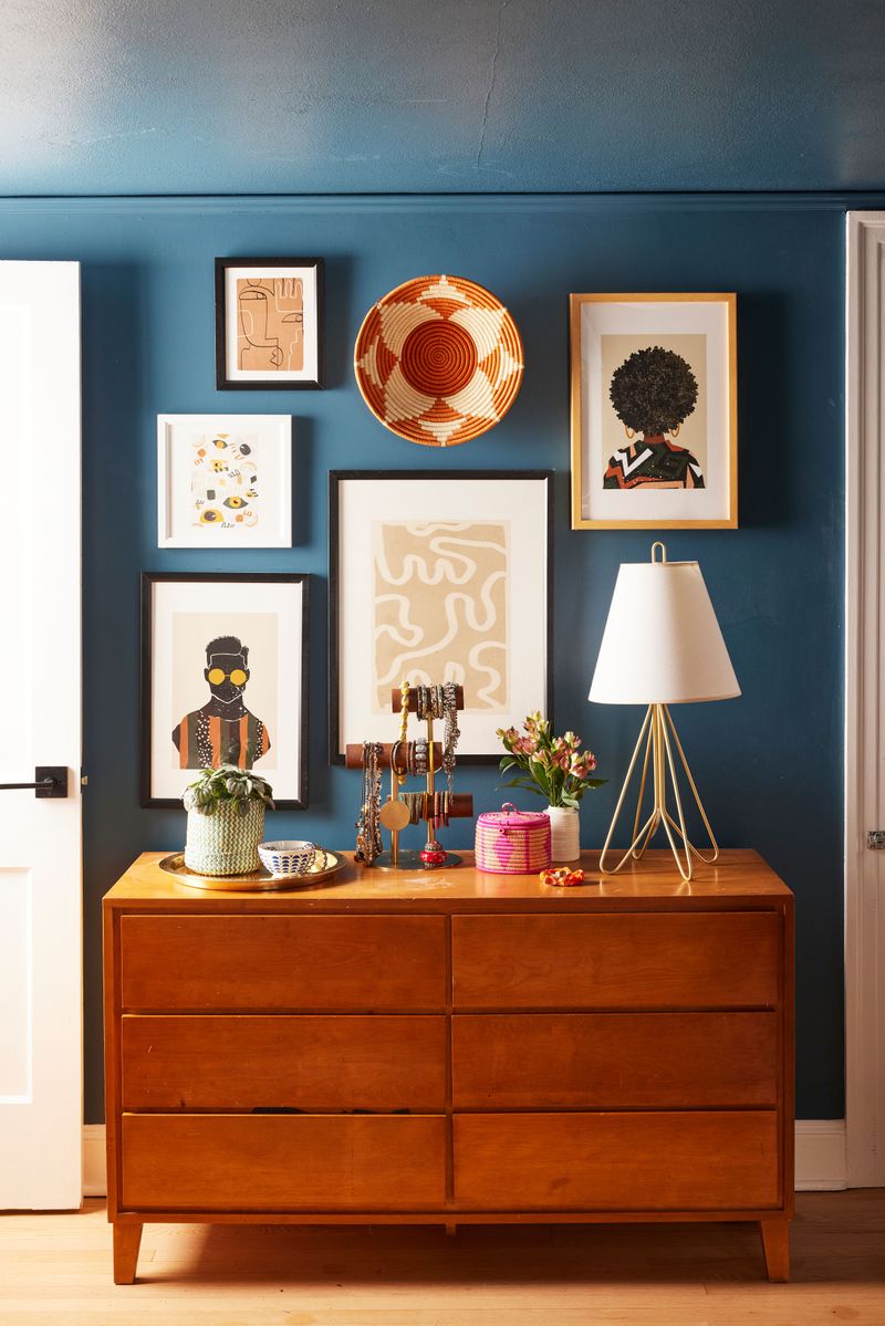Hang art at eye level