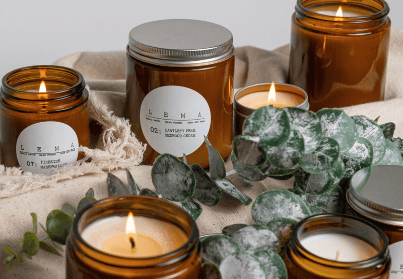 Scented candles enhancing mood