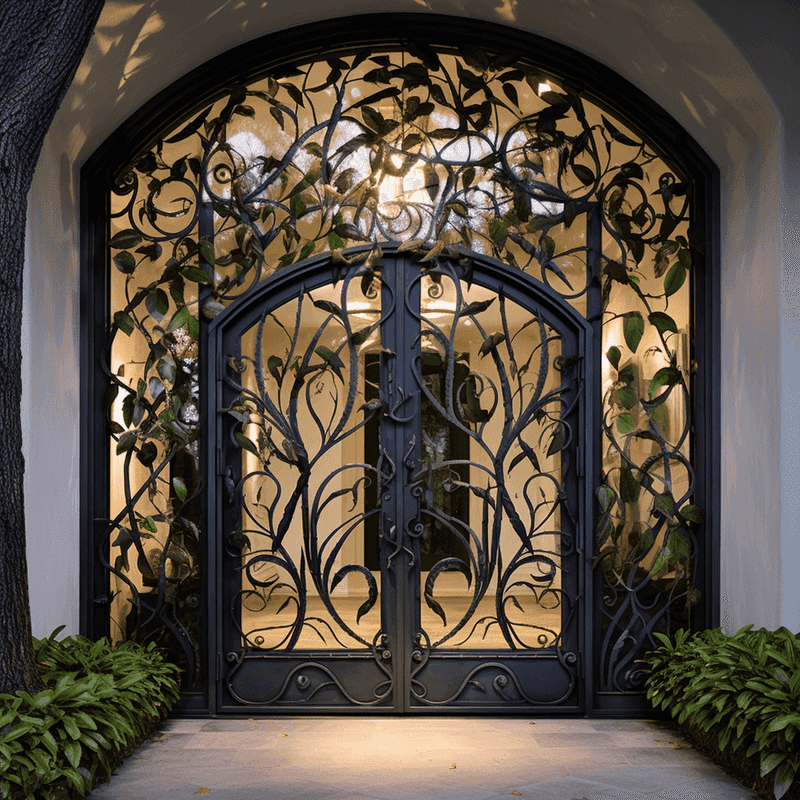 Wrought Iron Scrollwork Gate